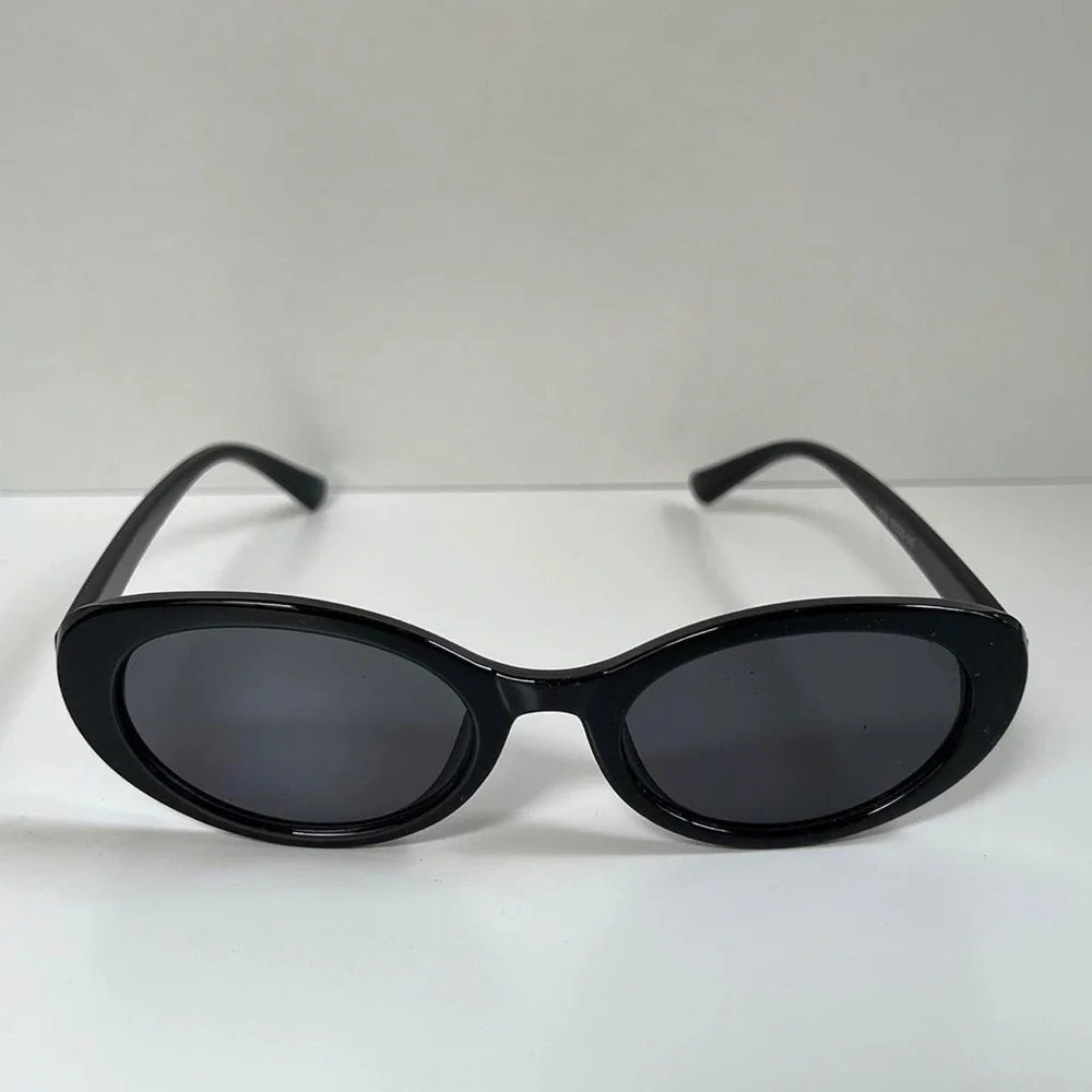 vintage unique retro style black round sunglasses
